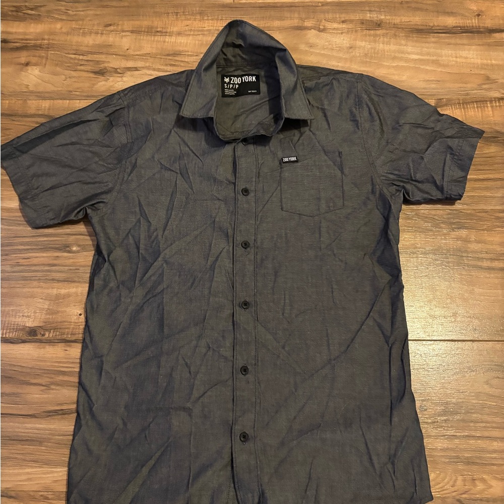 Zoo York Men's Charcoal Button Down Shirt